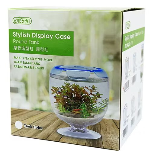 ISTA Acvariu acrilic Betta rotund verde - Stylish Display Case-Round Tank Green