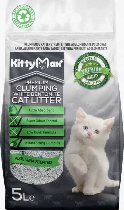 KittyMax Asternut Igienic Premium Aloe Vera pentru Pisici 5 L