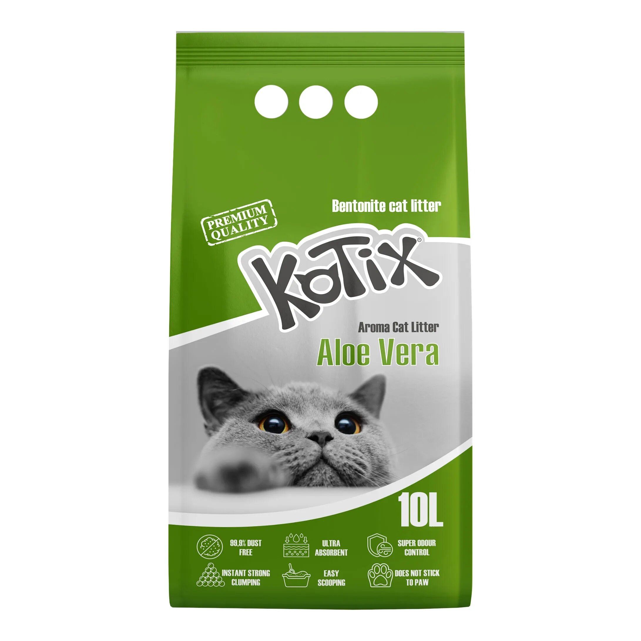 Kotix Asternut igienic pentru pisici 10 L aroma Aloe Vera