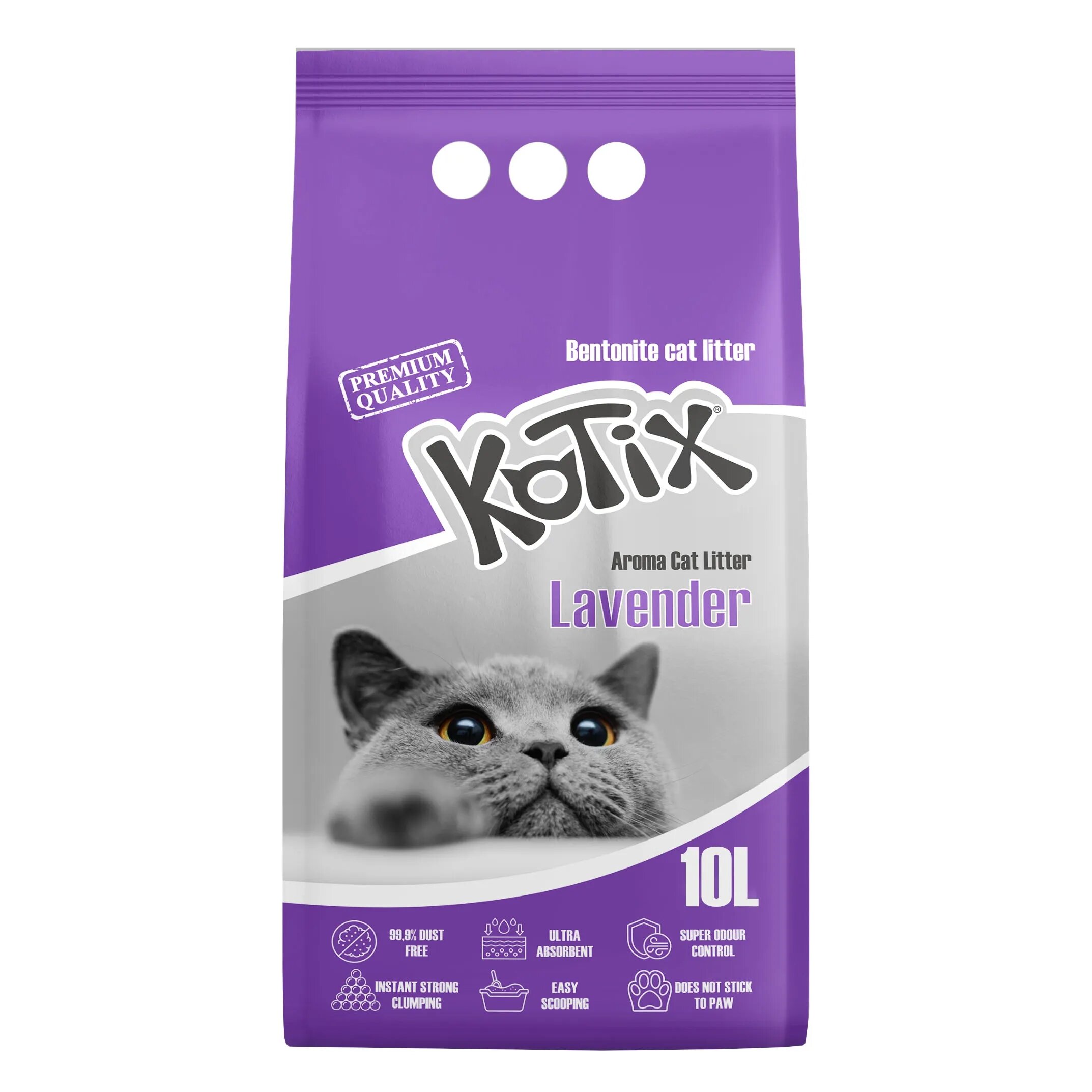 Kotix Asternut igienic pentru pisici 10 L aroma Lavanda