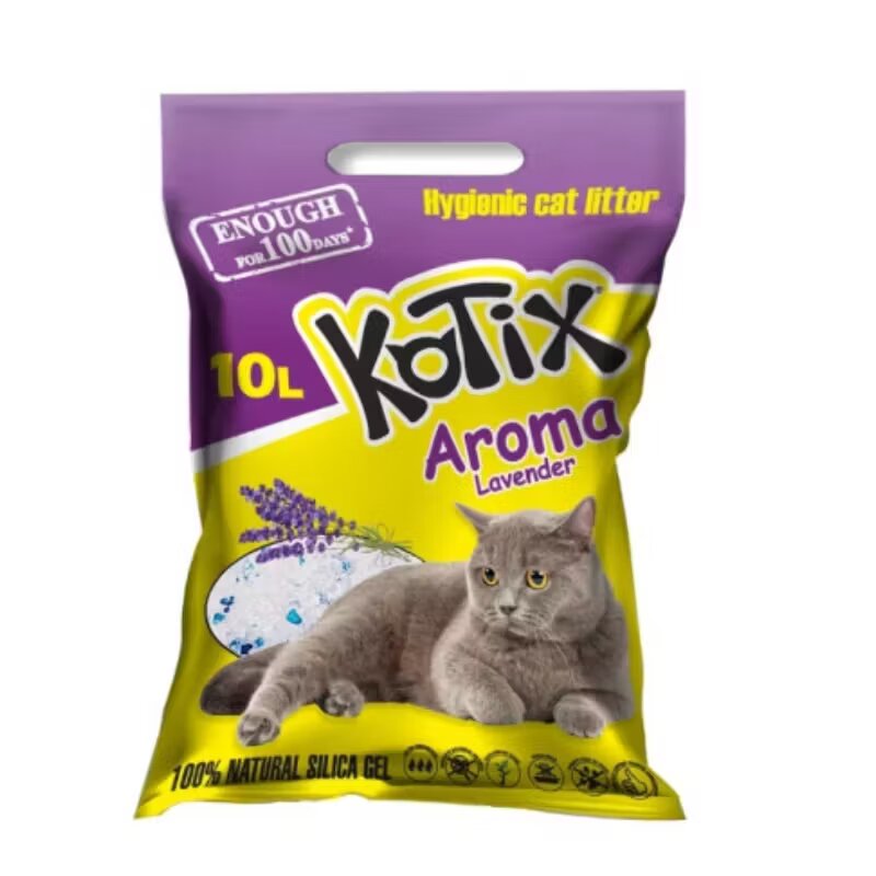 Kotix Asternut igienic pentru pisici silicat Lavanda 10 L/ 4 kg