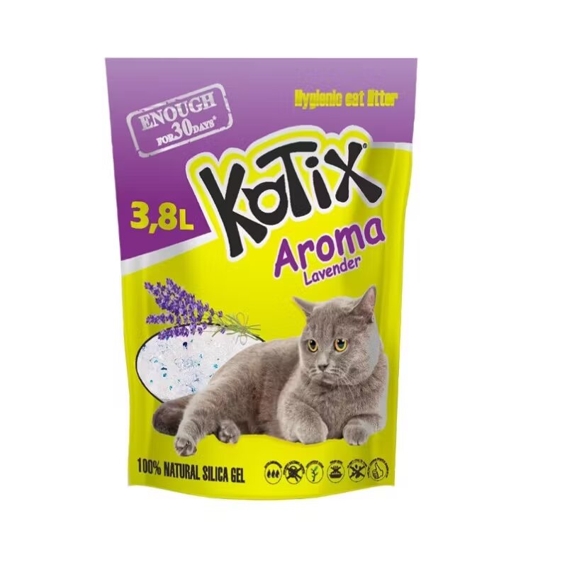 Kotix Asternut igienic pentru pisici silicat Lavanda 3.8 L/ 1.52 kg