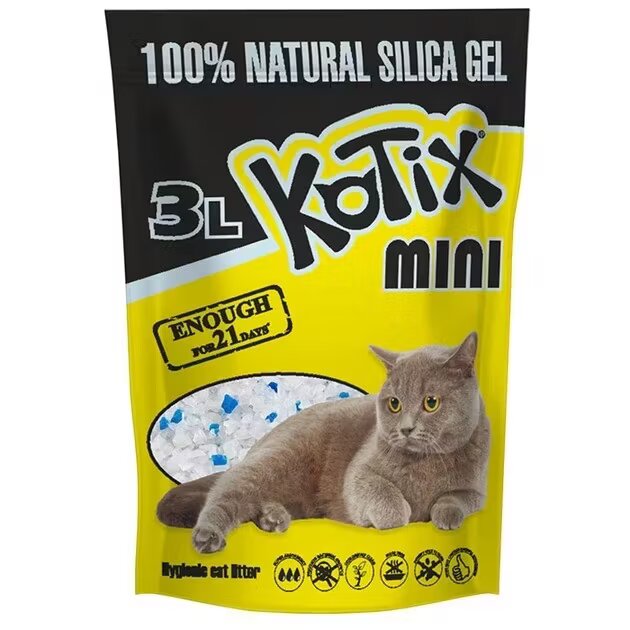 Kotix Asternut igienic pentru pisici silicat Normal 3 L/ 1.2 kg