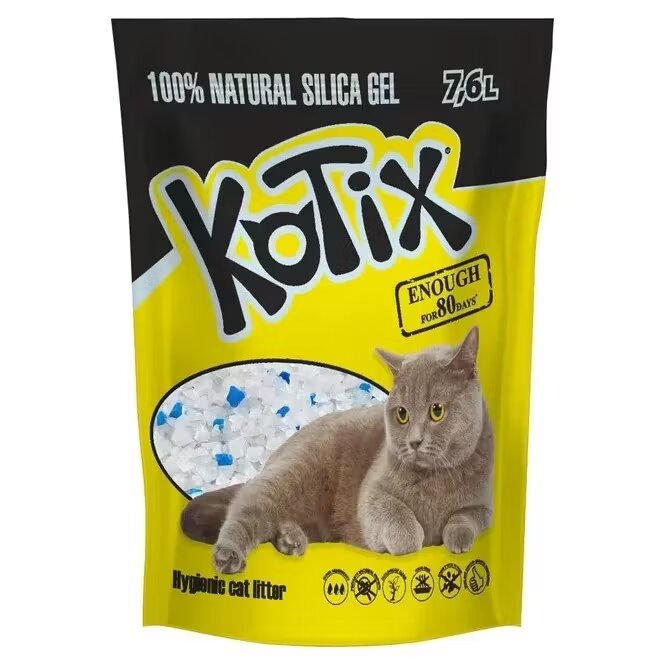 Kotix Asternut igienic pentru pisici silicat Normal 7.6 L/ 3 kg