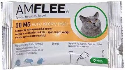 KRKA Amflee Cat 50 mg Spot-on 3 pipete