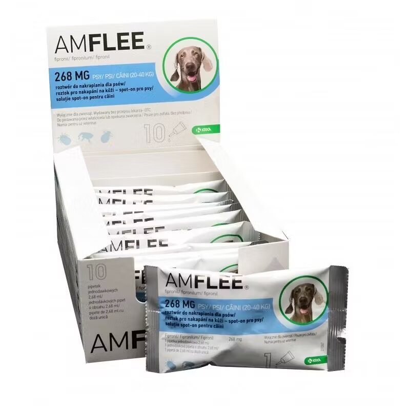 KRKA Amflee Dog 3 Pipete x 268 mg - L (20-40 kg)