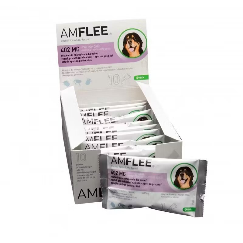 KRKA Amflee Dog 3 Pipete x 402 mg - XL (40-60 kg)