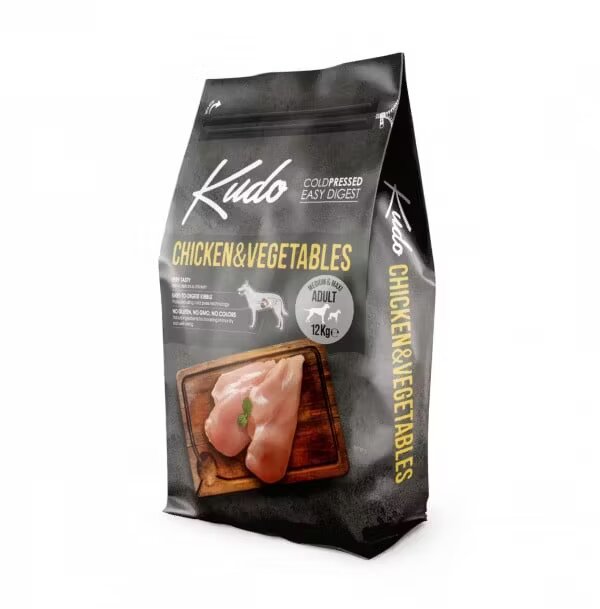 Kudo Adult Hrana Uscata Presata la Rece Pui si Legume 12 kg