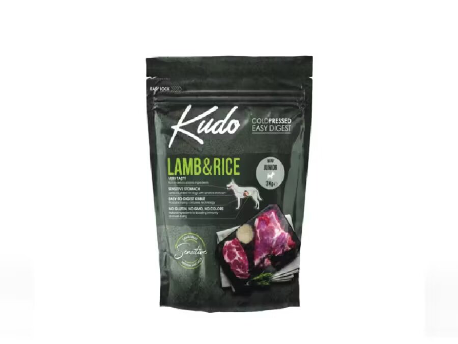 Kudo Junior Mediu-Maxi Hrana Uscata Presata la Rece Miel si Orez 3 kg
