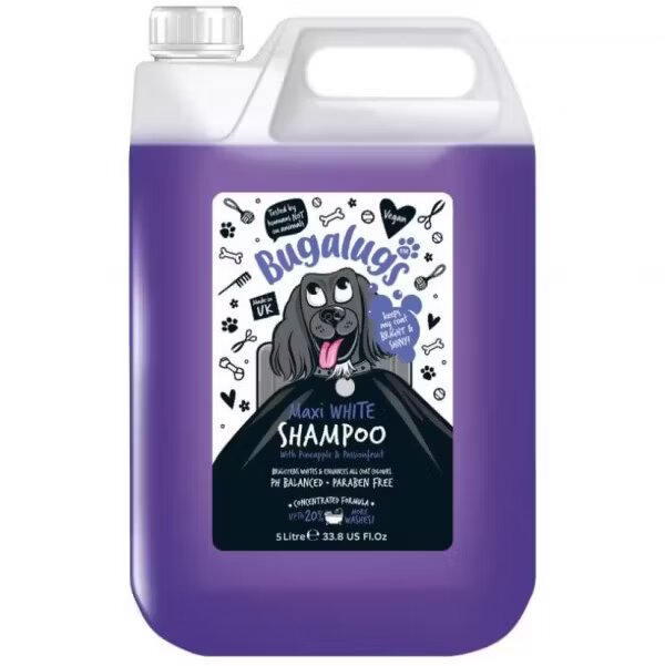 Lakeland Cosmetics Sampon Caini Bugalugs Maxi White 5 L