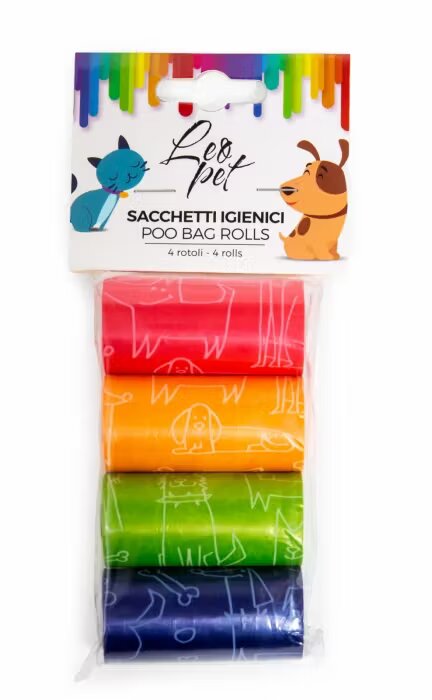 Leopet pungi Igienice Colorate set 4 role