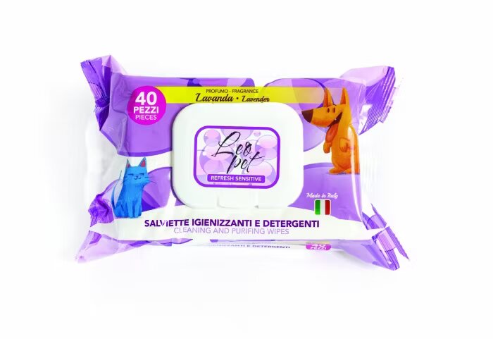 Leopet Servetele Umede cu Lavanda pentru Animale de Companie 40 buc