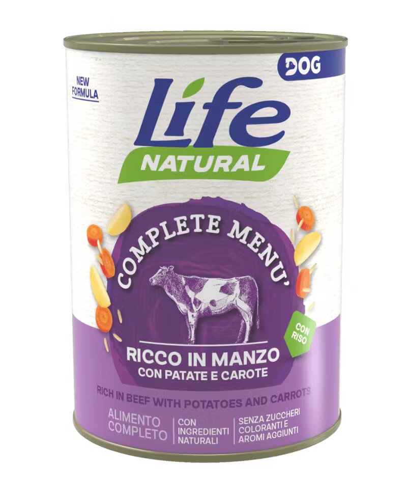 Life Natural Hrana Umeda Caini Life Dog Nutrition Plus Vita Cartofi & Morcovi 400 g