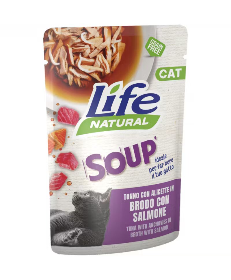 Life Natural Hrana Umeda Pisici Adult Supa Ton si Pestisori 60 g