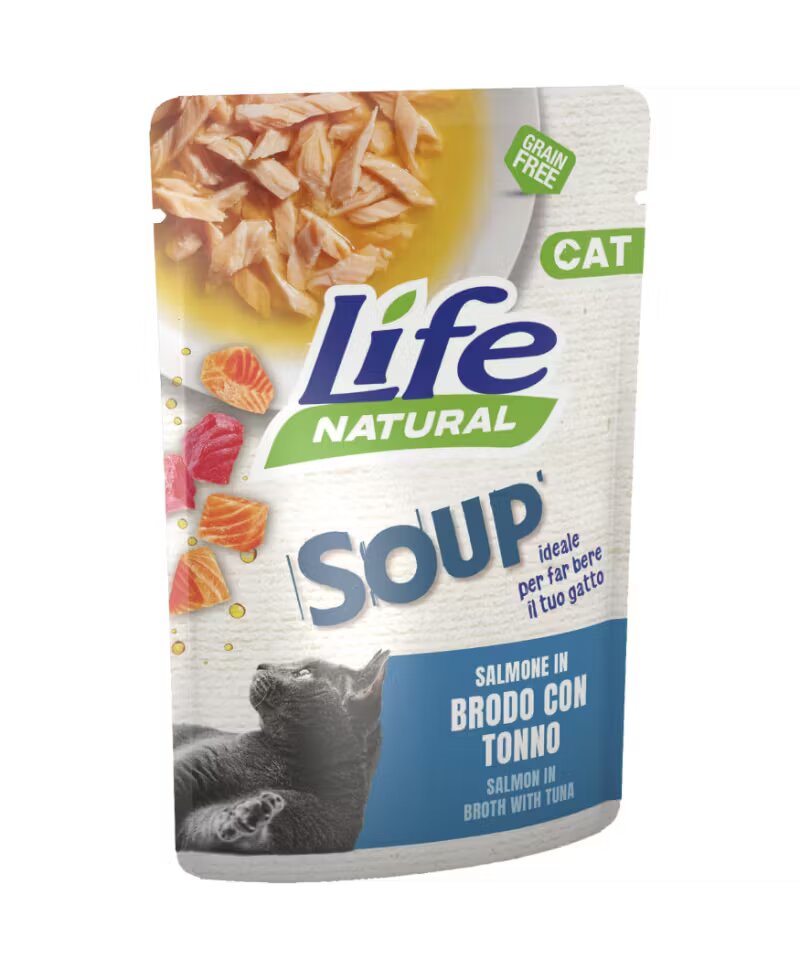 Life Natural Hrana Umeda Pisici Adult Supa Ton si Somon 60 g