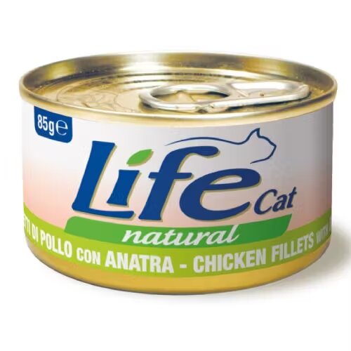 Life Natural Hrana Umeda Pisici Life Cat File de Pui & Rata 85 g