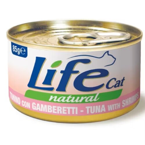 Life Natural Hrana Umeda Pisici Life Cat Ton & Creveti 85 g