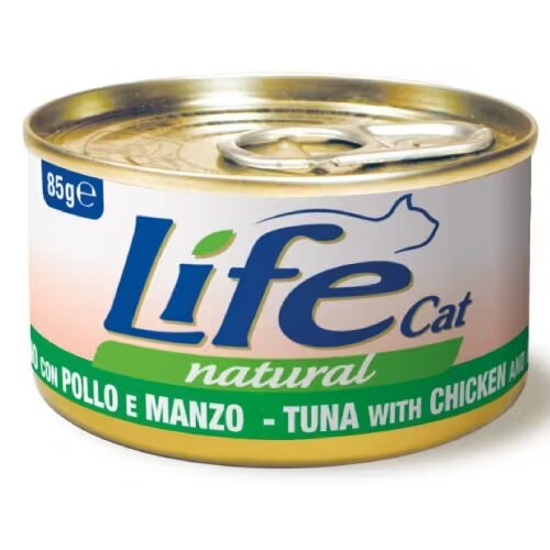 Life Natural Hrana Umeda Pisici Life Cat Ton Pui & Vita 85 g