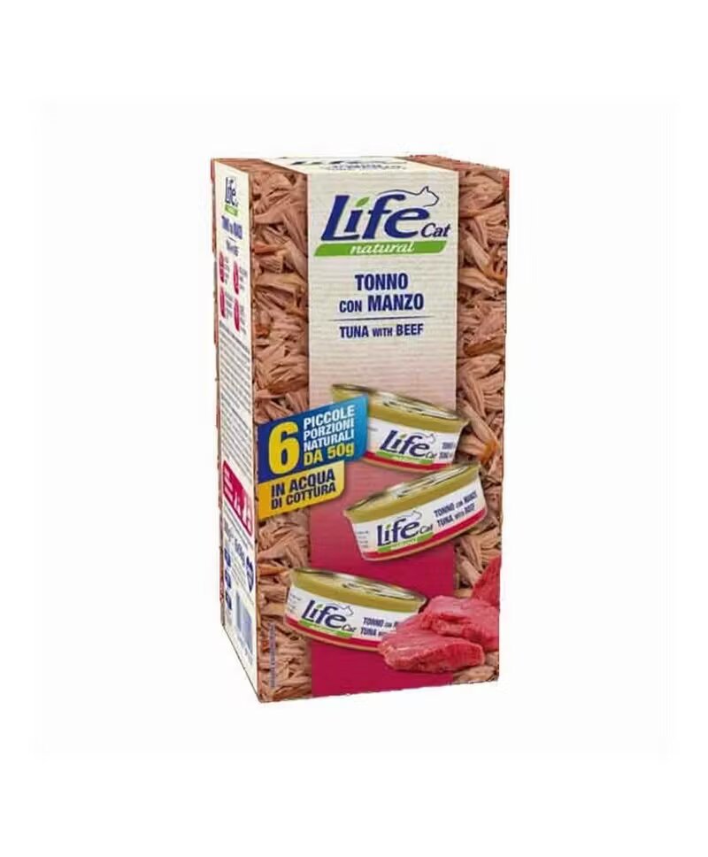Life Natural Hrana Umeda Pisici Life Cat Ton & Vita Multipack 6x50 g