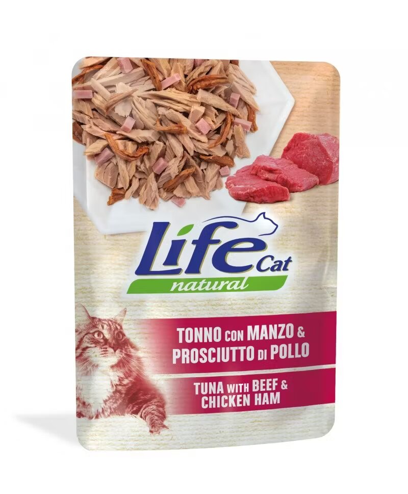 Life Natural Hrana Umeda Pisici Life Cat Ton Vita & Sunca 70 g