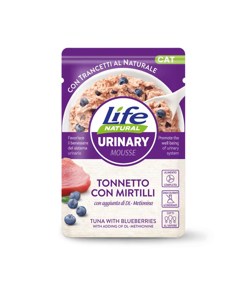 Life Natural Hrana Umeda Pisici Urinary Mousse Ton si Afine 70 g