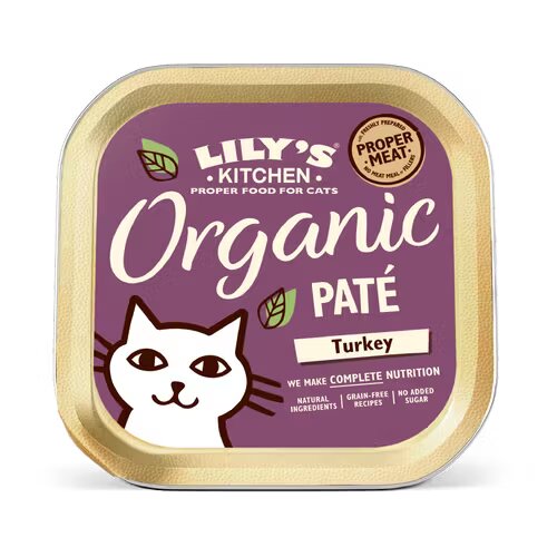 Lilys Kitchen Lily's Kitchen Adult Cat Organic Turkey Pate 85 g
