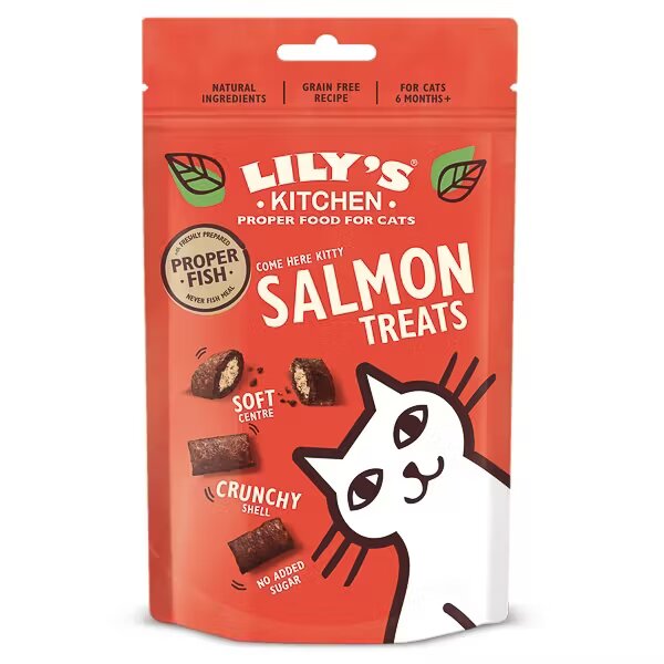 Lilys Kitchen Lily's Kitchen Cat Salmon Pillow Treats 60 g