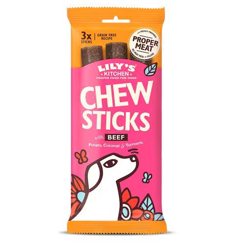 Lilys Kitchen Lily's Kitchen Chew Sticks With Beef For Dogs 3x120 g