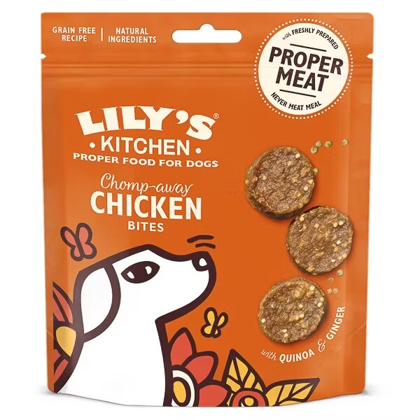 Lilys Kitchen Lily's Kitchen Chomp-Away Chicken Bites Dog Treats 70 g