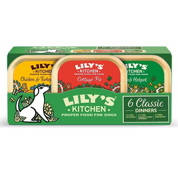 Lilys Kitchen Lily's Kitchen Dog Classic Dinners Trays Multipack 6x150 g