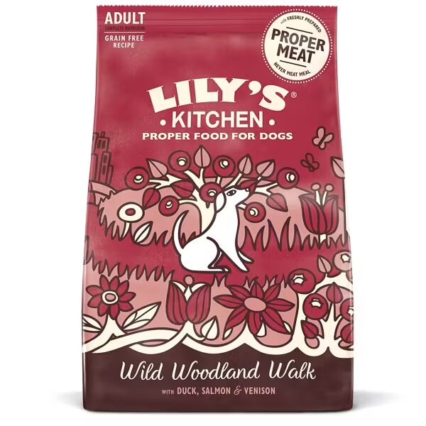 Lilys Kitchen Lily's Kitchen Dog Duck Salmon Venison Wild Woodland Walk Adult Dry Food 7 kg