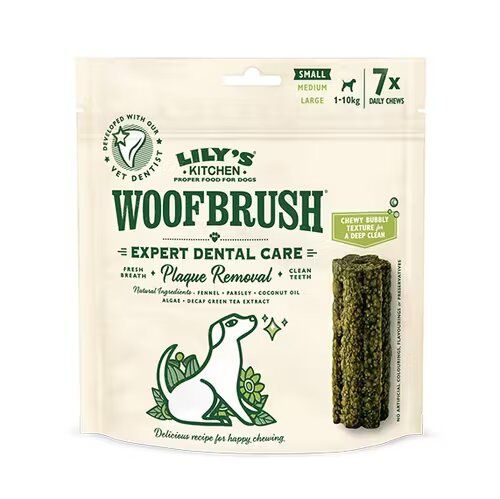 Lilys Kitchen Lily's Kitchen Woofbrush Small Natural Dental Dog Chew 7 pack 154 g