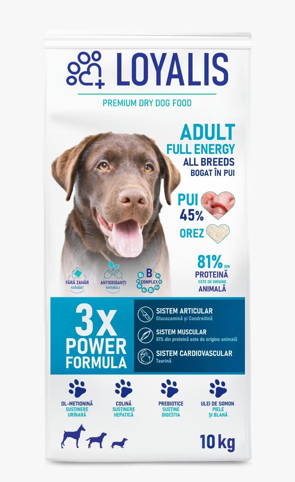 Loyalis Hrana uscata premium Adult Full Energy Pui 10 kg