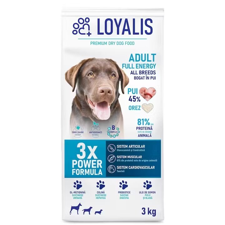 Loyalis Hrana uscata premium Adult Full Energy Pui 3 kg