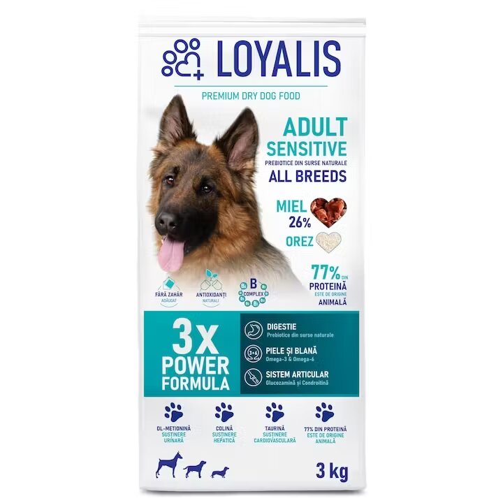 Loyalis Hrana uscata premium Adult Sensitive Miel 3 kg