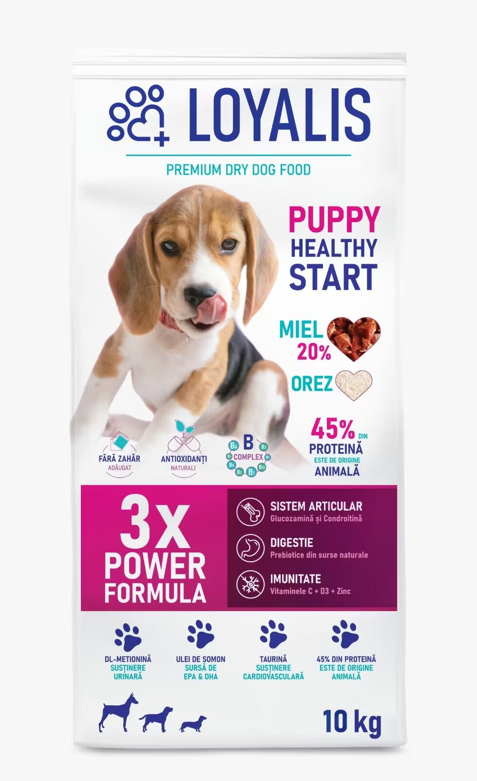 Loyalis Hrana uscata premium Puppy Healthy Start Miel 10 kg