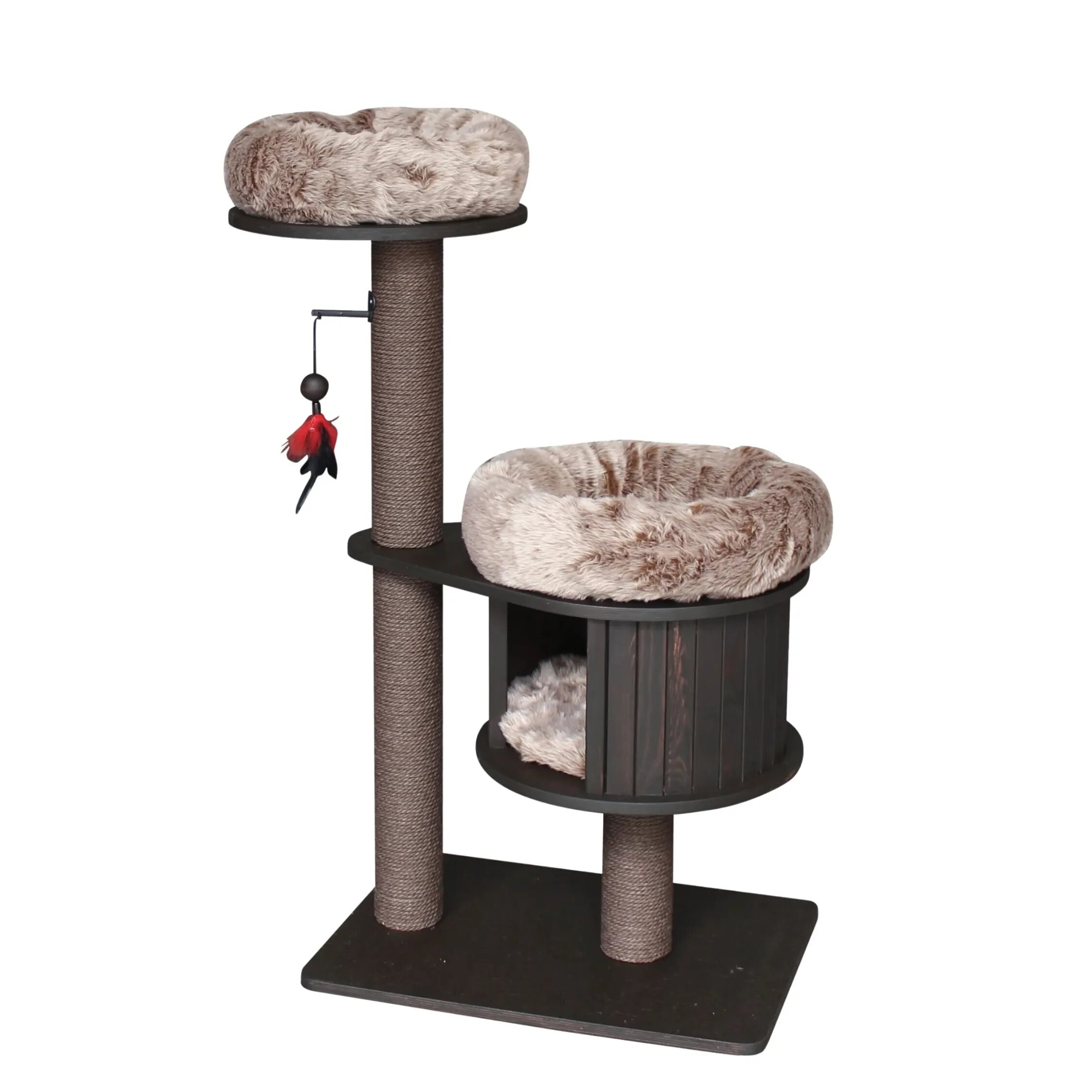 Meraki Home Ansamblu de joaca pisici Espresso Cloud Small 65 x 45 x 119 cm