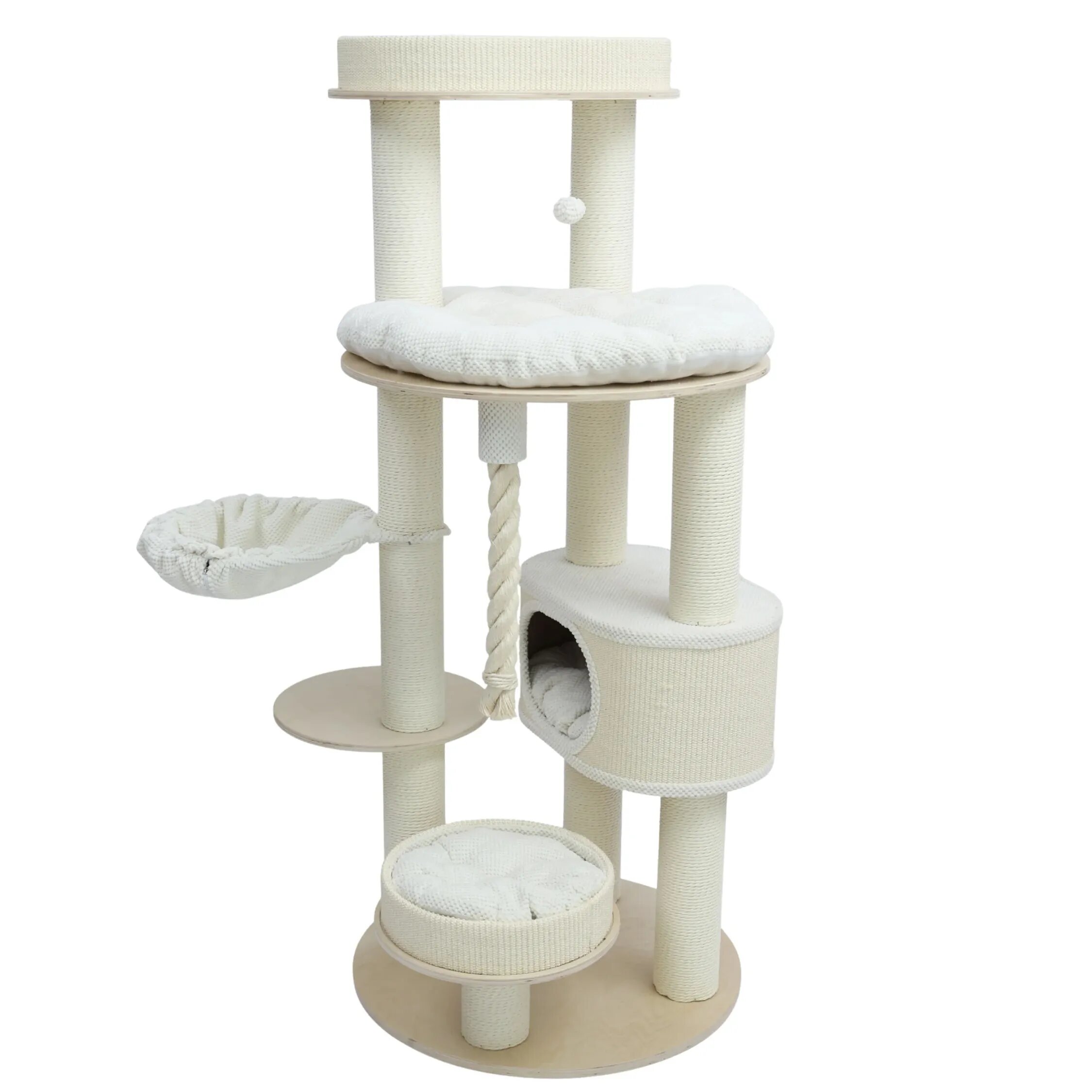 Meraki Home Ansamblu de joaca pisici Ivory Loft Tower 69 x 69 x 161 cm