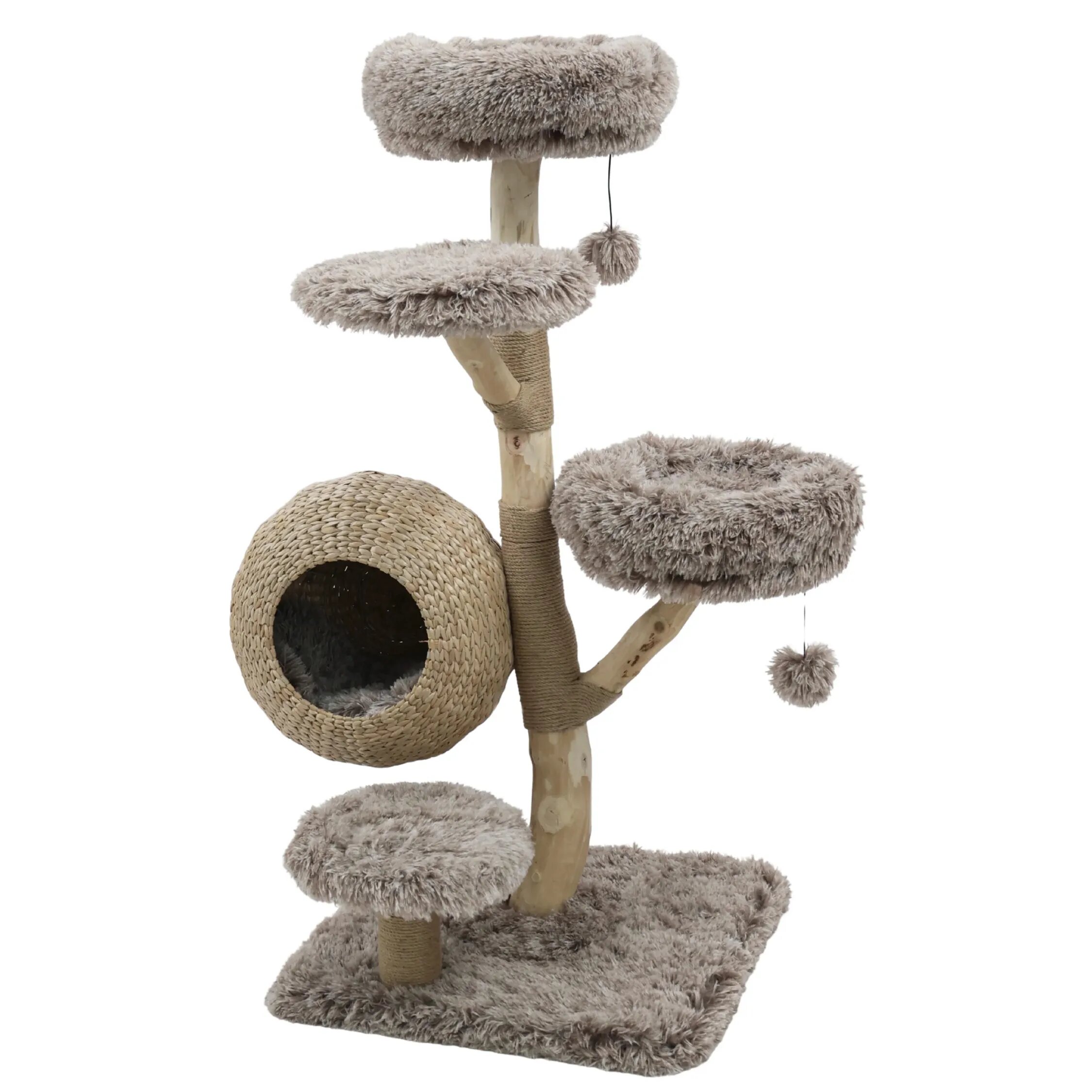 Meraki Home Ansamblu de joaca pisici Woodland Cocoon 59 x 59 x 133 cm