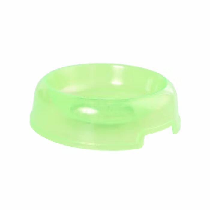 Mon Petit Ami Castron din Plastic Colorat pentru Animale de Companie L/ verde