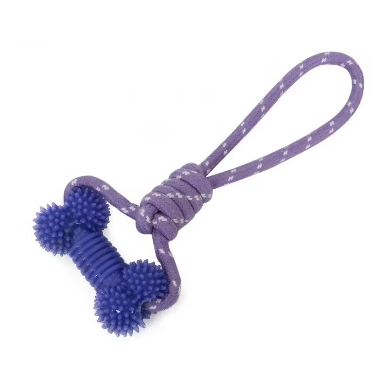 Mon Petit Ami Jucarie din sfoara si cauciuc termoplastic 13x33 cm Violet