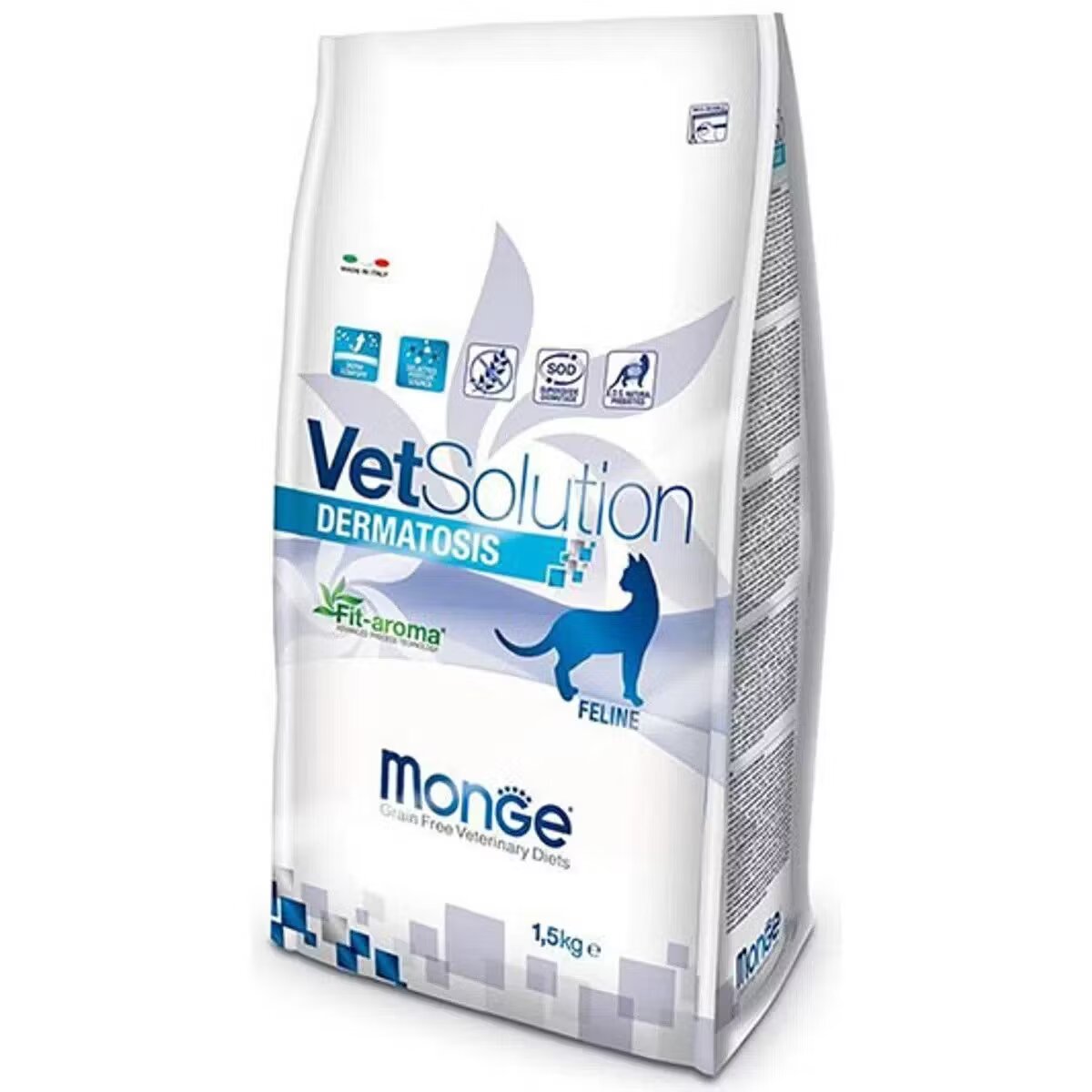 Monge Dieta veterinara pisici VetSolution Dermatosis 1.5 kg
