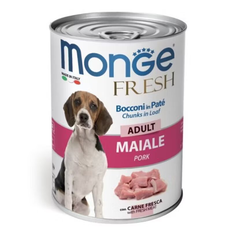 Monge Hrana umeda caini Fresh Chunks Adult Porc 400 g