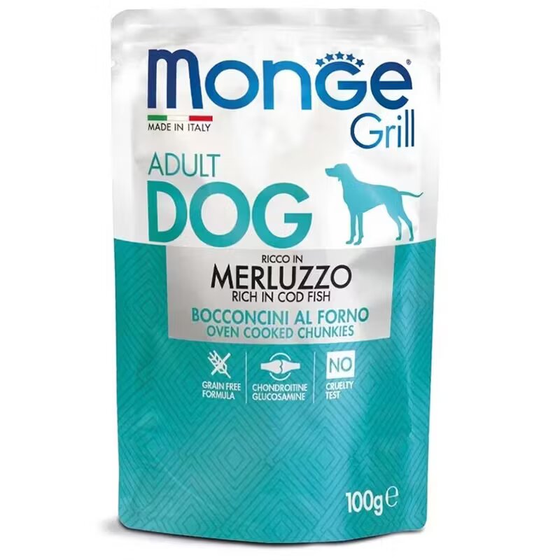 Monge Hrana umeda caini Grill Adult Dog Cod 100 g