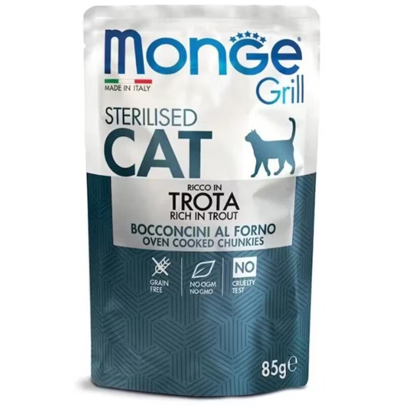 Monge Hrana umeda pisici Grill Sterilised Pastrav 85 g