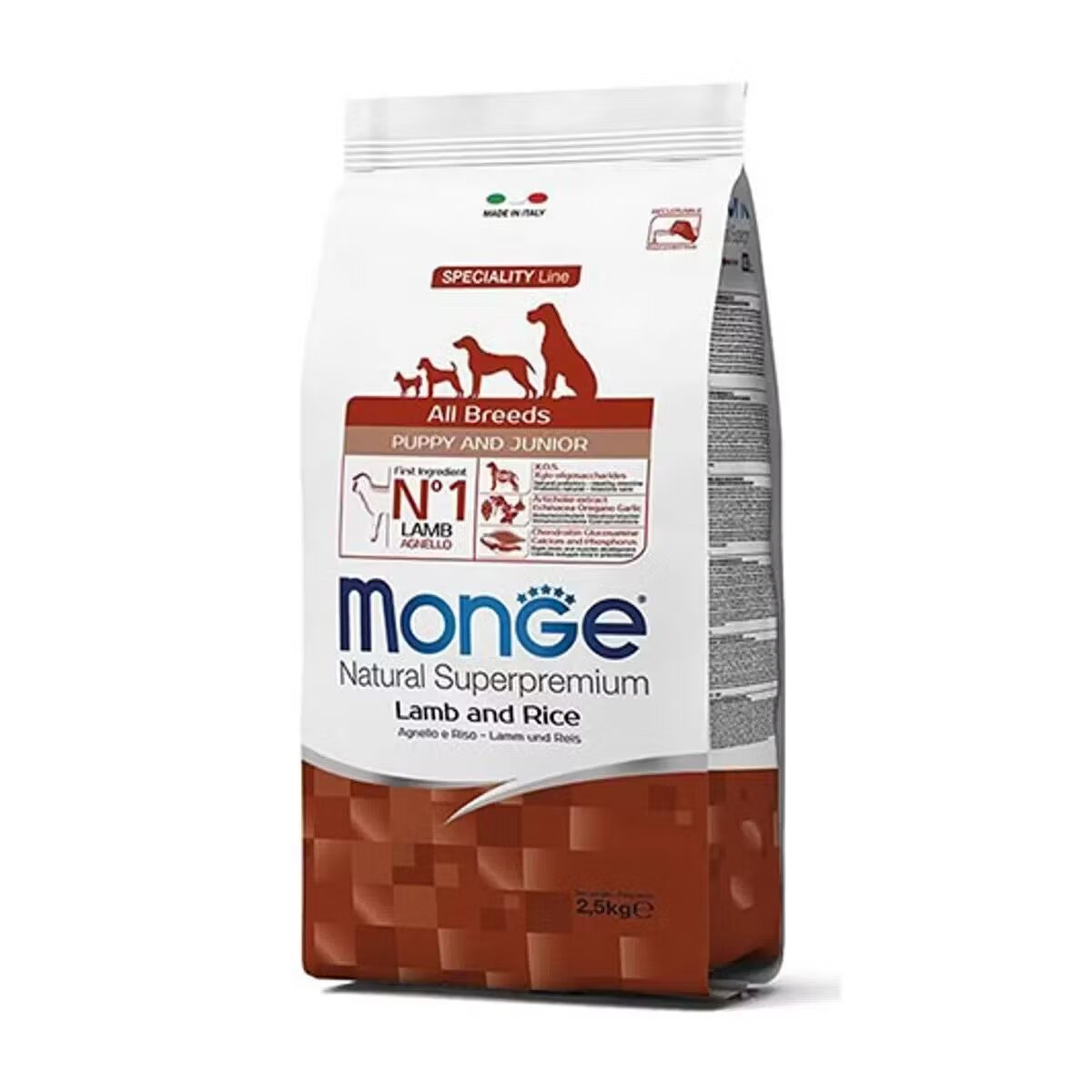 Monge Hrana uscata caini Natural Superpremium All Breeds Puppy Miel & Orez 12 kg
