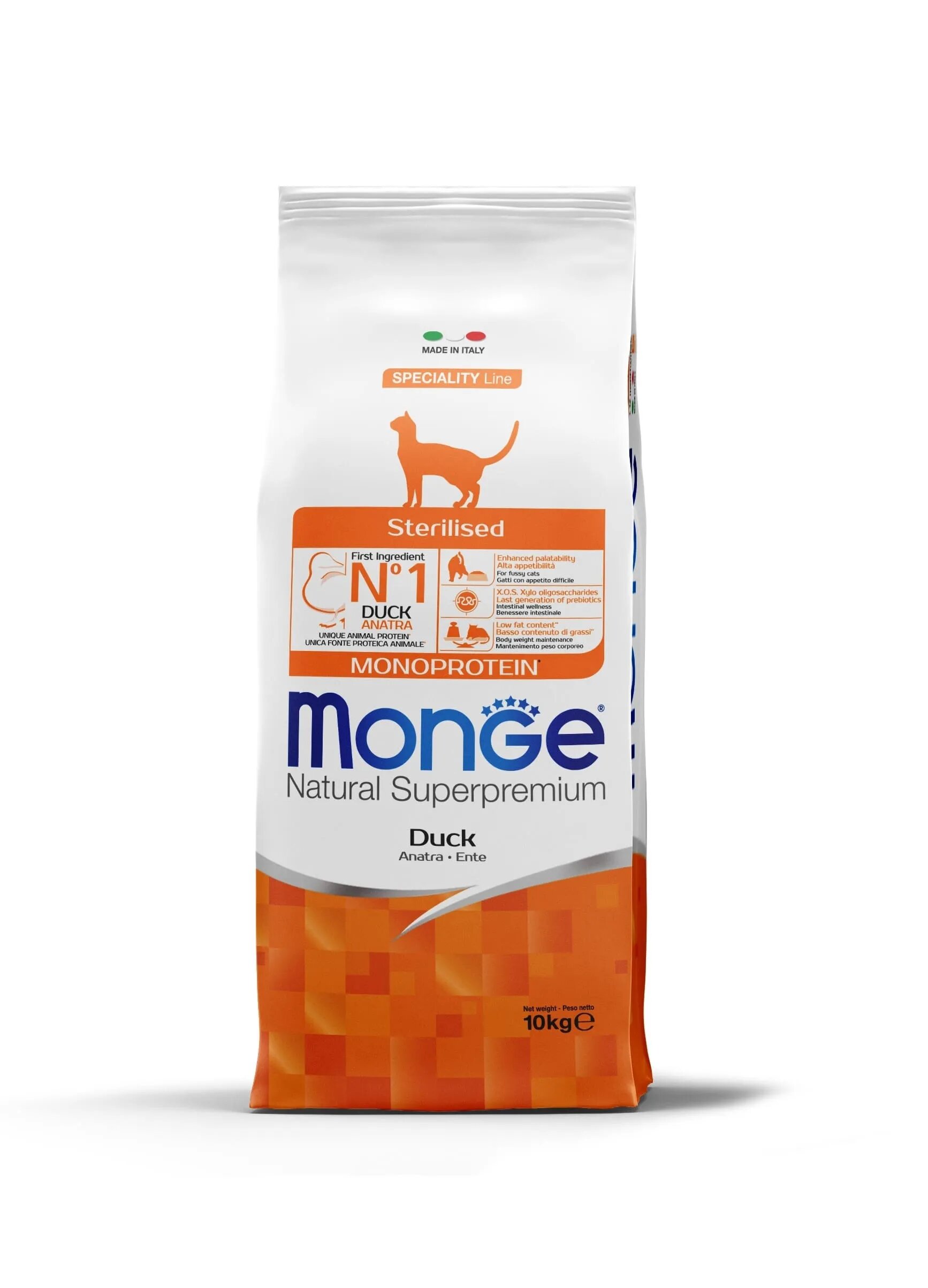 Monge Hrana uscata pisici Natural Monoprotein Sterilised Rata 10 kg