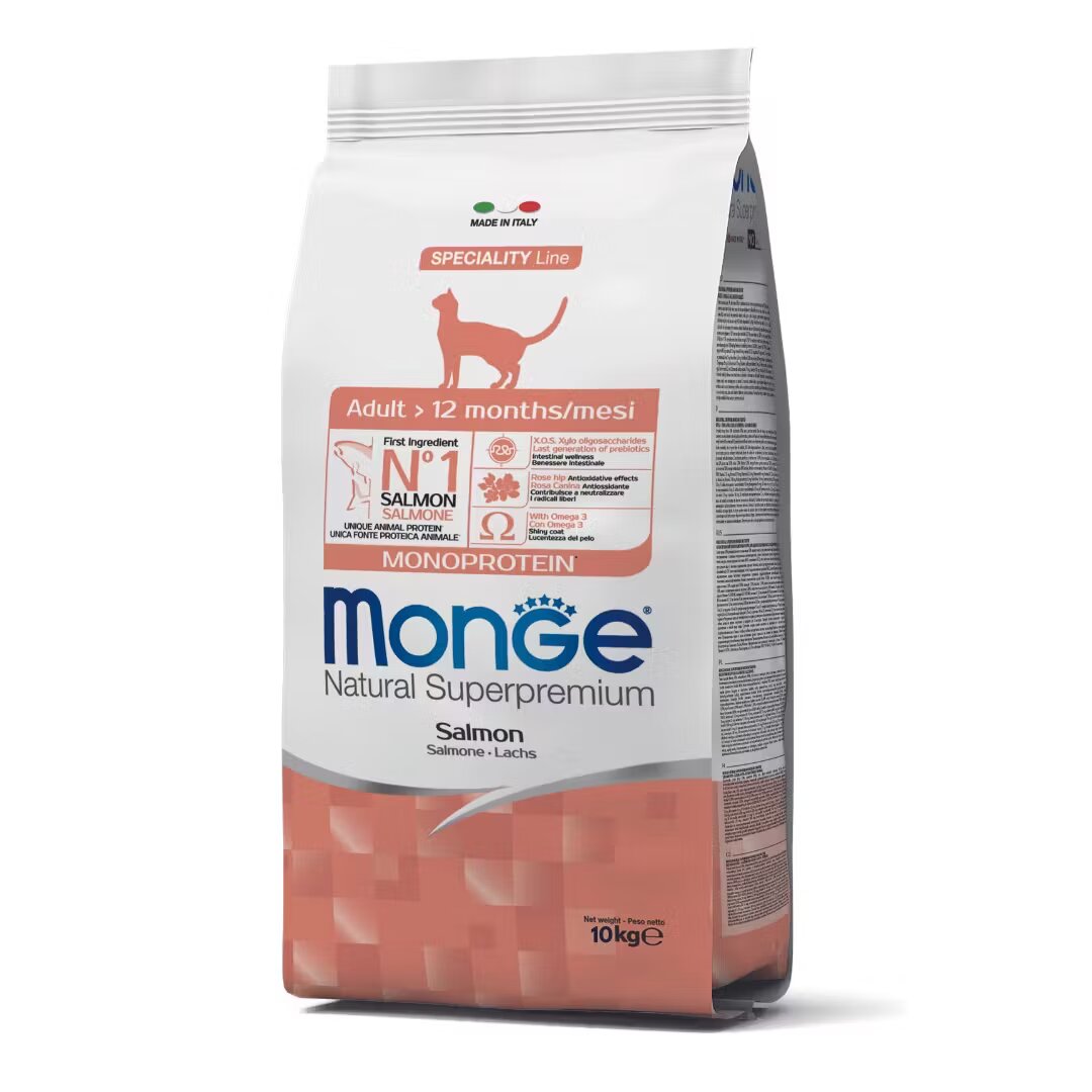 Monge Hrana uscata pisici Natural Superpremium Monoprotein Somon 10 kg