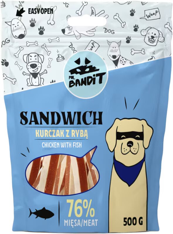 Mr Bandit Mr. Bandit Sandwich Pui Cu Peste 500 g