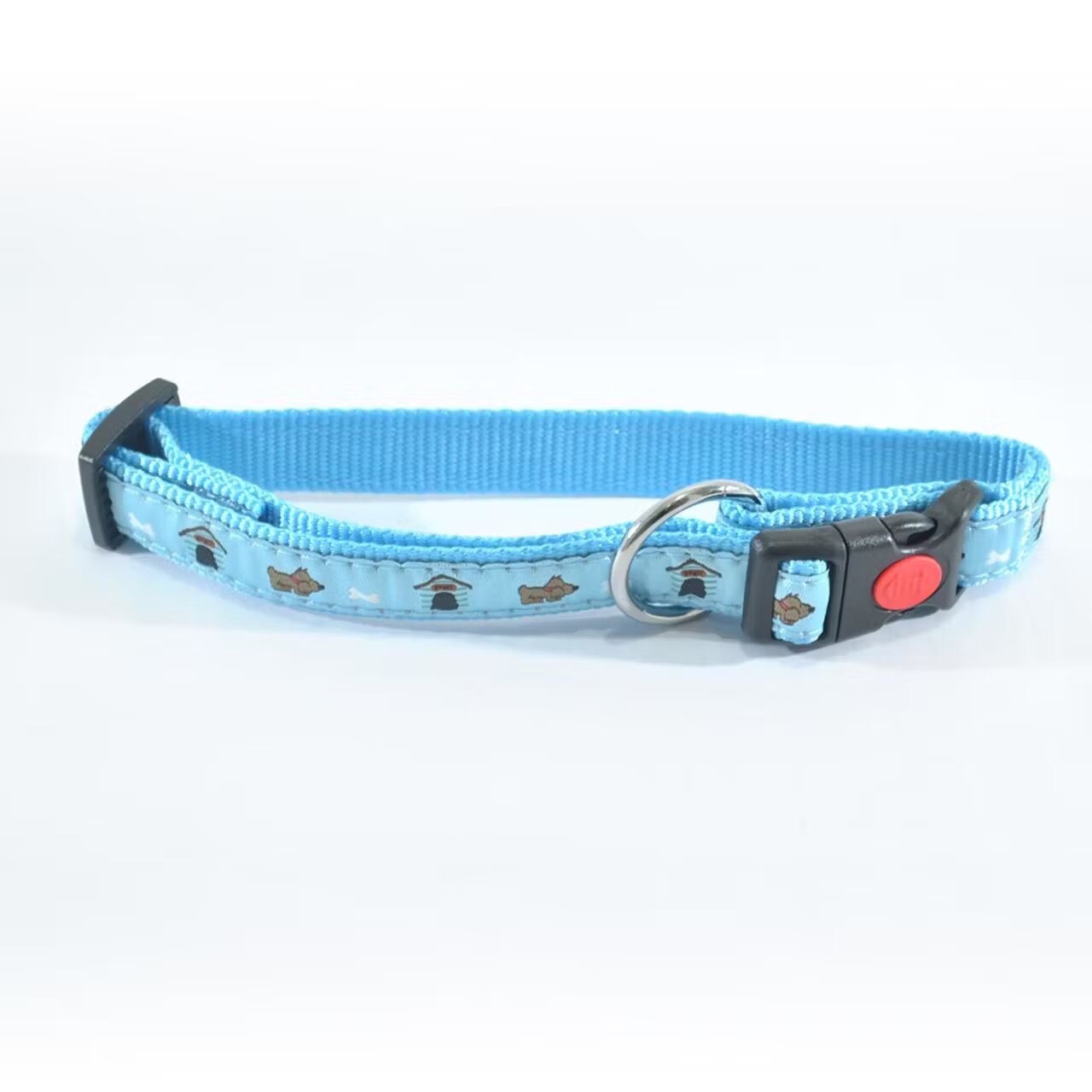 N MOL Zgarda Nylon Caini Mol Model Light Blue Click 15 mm x 30-45 cm